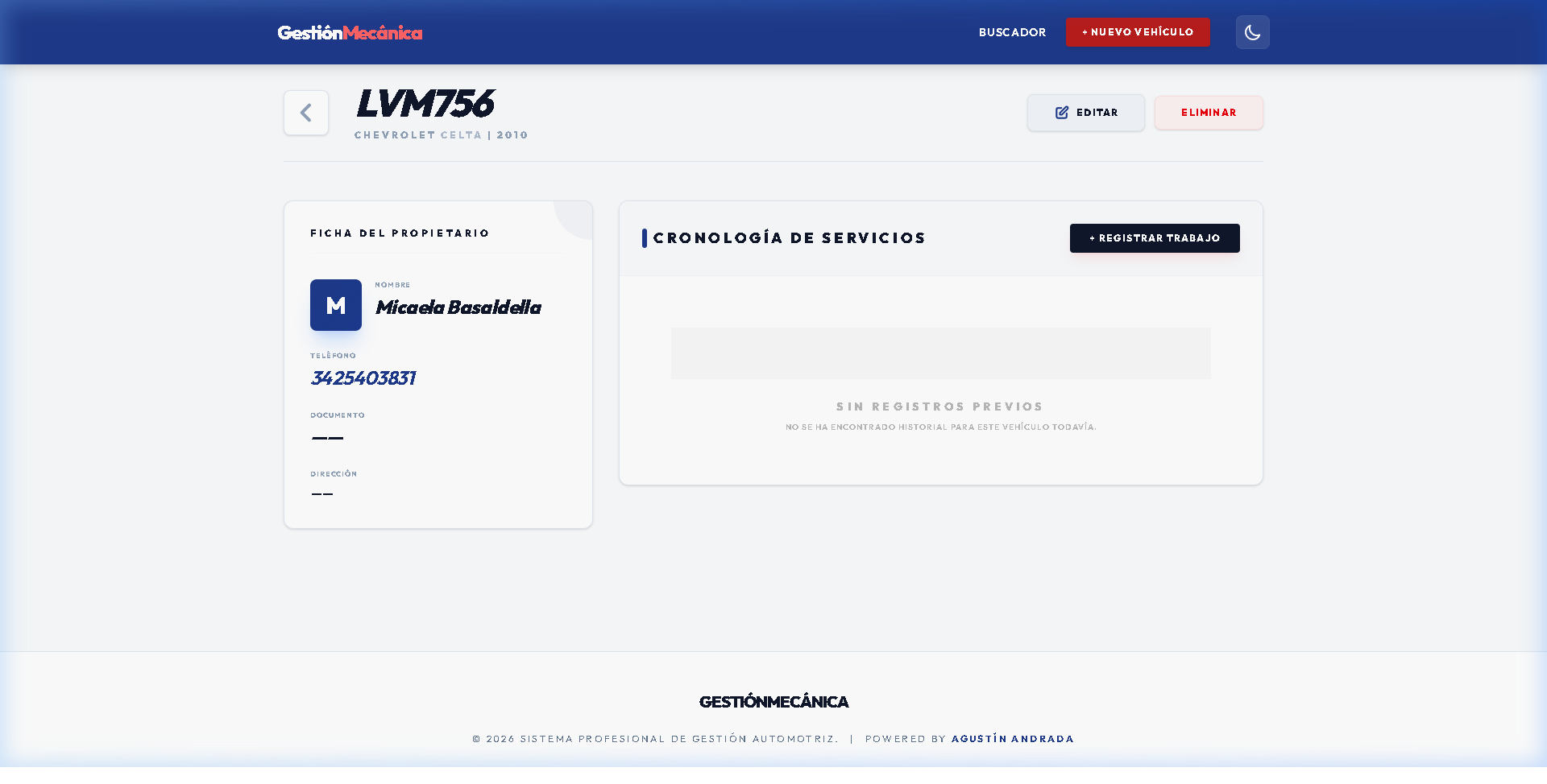 Detalles del Vehículo